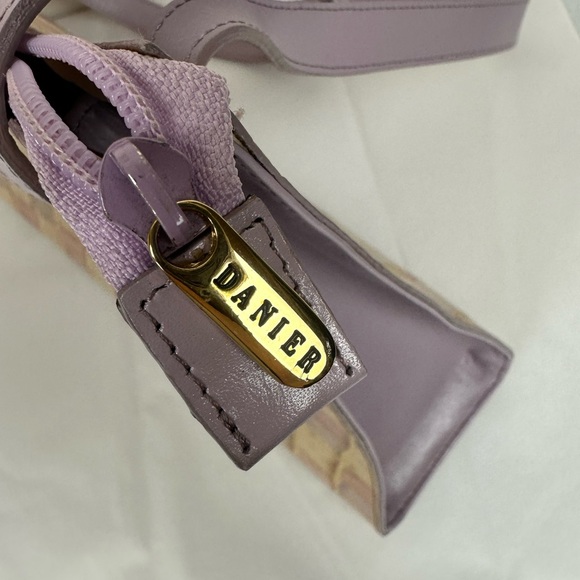 Vintage Y2K lilac leather shoulder bag purse Danier pastel spring trend lavender - Picture 7 of 14